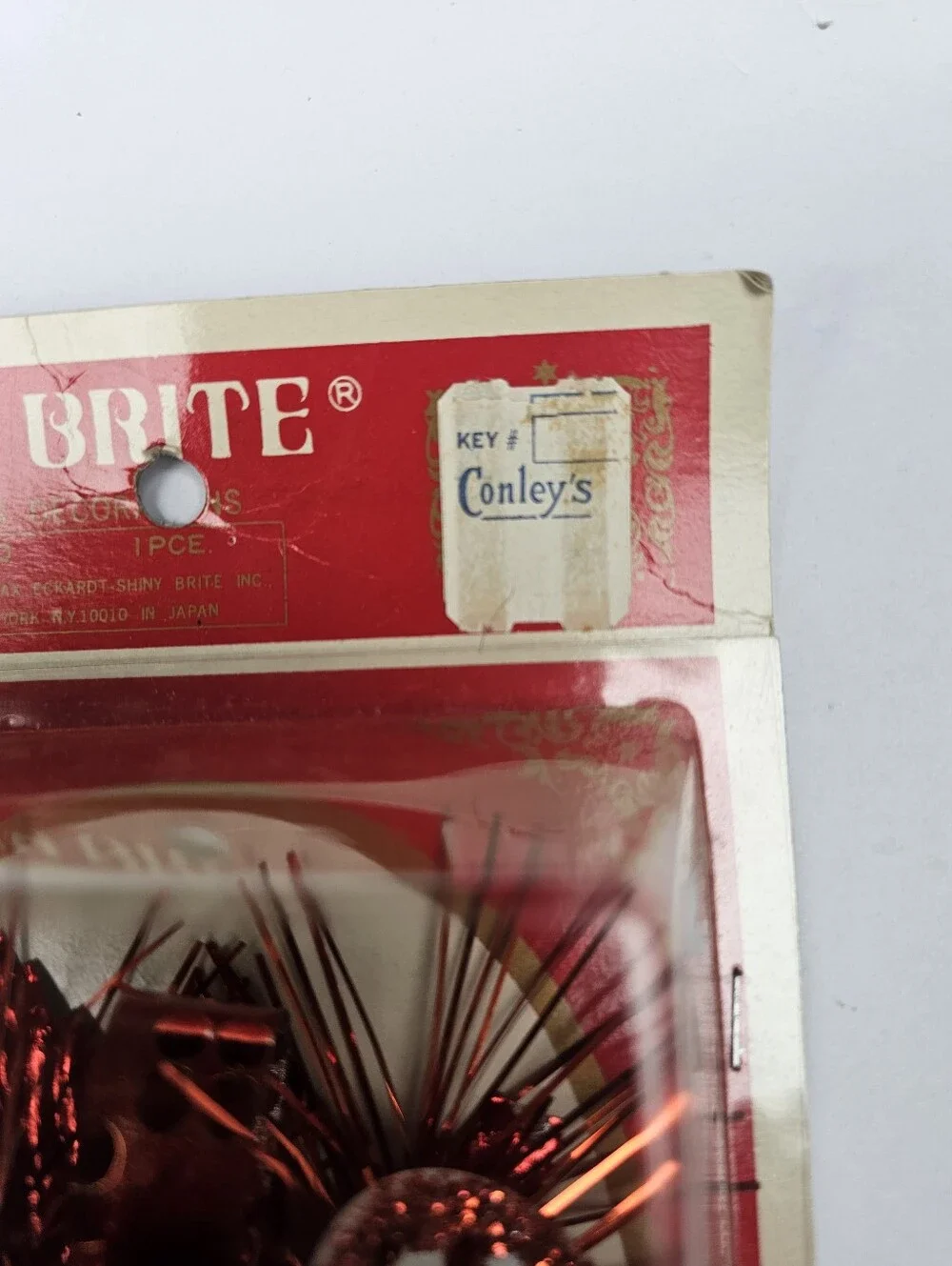 Vintage Christmas Corsage Boutonnière Ornament Decor 1950-1960s Japan NOS